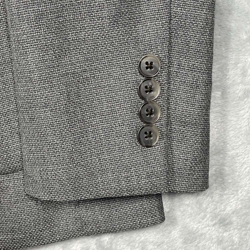 Bonobos Slim Fit Grey Vitale Barberis Canonico Wool Blazer 42R Unlined